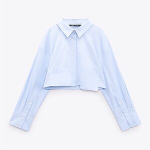 Zara - Cropped oversize blouse